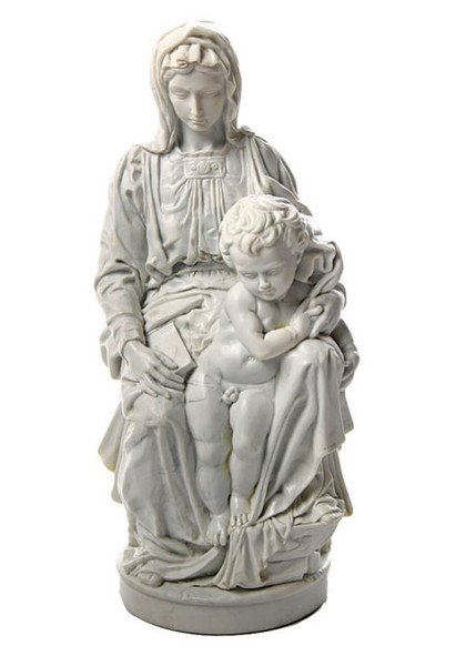 Madonna Of Bruges With Baby Jesus Statue by Michelangelo Sculptures